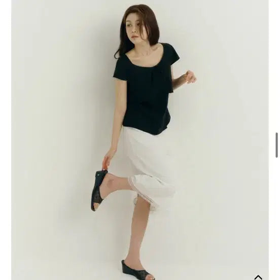 [BUNJANG] Yuje Front Wrap Blouse BK S / 유제 Yuje FRONT WRAP BLOUSE / BK