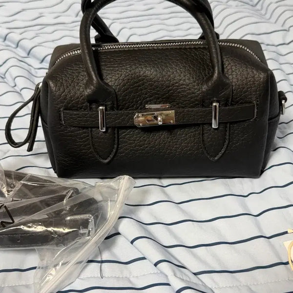 [BUNJANG] Black Mini Tote Crossbody Bag / 블랙 미니 토트 크로스백