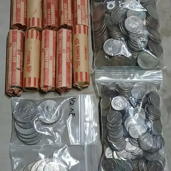 [BUNJANG] Mixed US Coins Bundle (Approx. 1000 Pieces) / 미국의주화 여러가지 1000여개 일괄