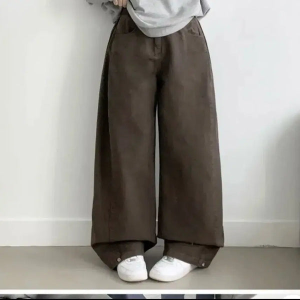 [BUNJANG] Boogie Shop Wide Jogger Pants - Brown / [여름인생핏/시착]에이블리 부기샵 와이드 조거 팬츠 브라운