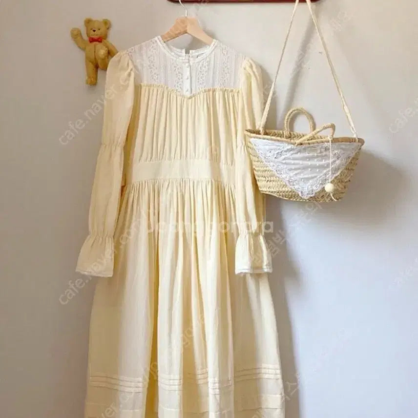 [BUNJANG] Darling Studio Lemon Spread Long Dress / (1회착) 달링스튜디오 레몬 스프레드 롱원피스