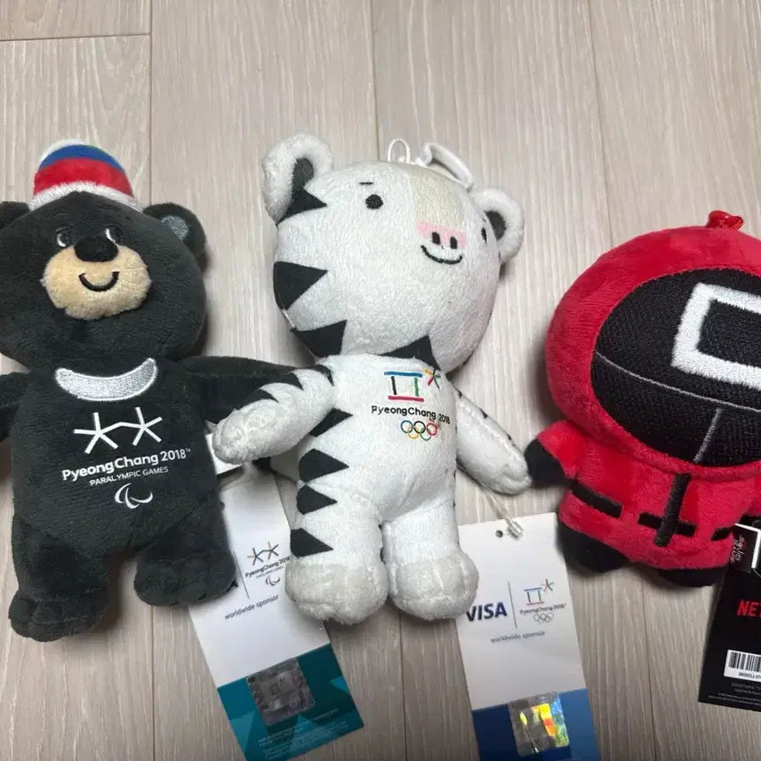 [BUNJANG] Character Doll Keyring Set (3 Types) / 캐릭터 인형키링 3종 일괄