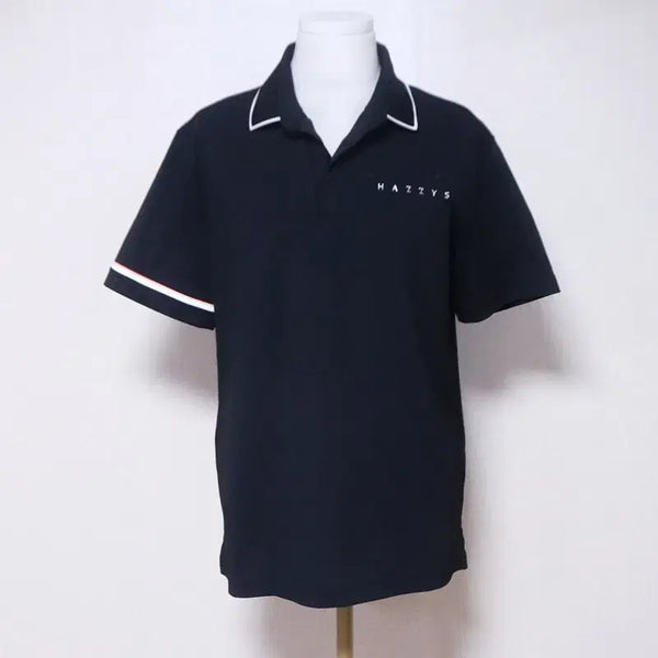 [BUNJANG] Hazzys Golf Men's Short Sleeve Polo Shirt Black / 헤지스 골프 남성105 블랙 반팔 티셔츠(3)