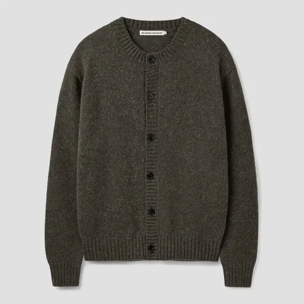 [BUNJANG] Branded Brushed Alpaca Knit Cardigan Dark Olive XL / 새상품) 브랜디드 브러쉬드 알파카 니트 가디건 다크 올리브 XL
