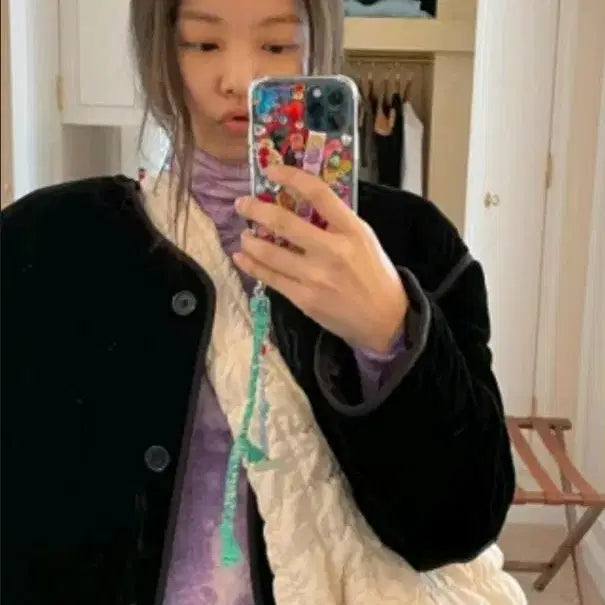 [BUNJANG] Quilted Padded Shoulder Bag Ivory / 제니 스타일 퀼팅 패딩 숄더백 아이보리