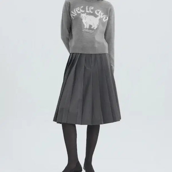 [BUNJANG] Juun.J Cat Knit Sweater Gray / 준지  고양이 니트 스웨터 그레이