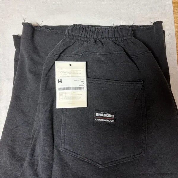 [BUNJANG] Hatching Room x How to Train Your Dragon Double Knee Shorts Black / (3) 해칭룸 x 드래곤 길들이기 더블니 쇼츠