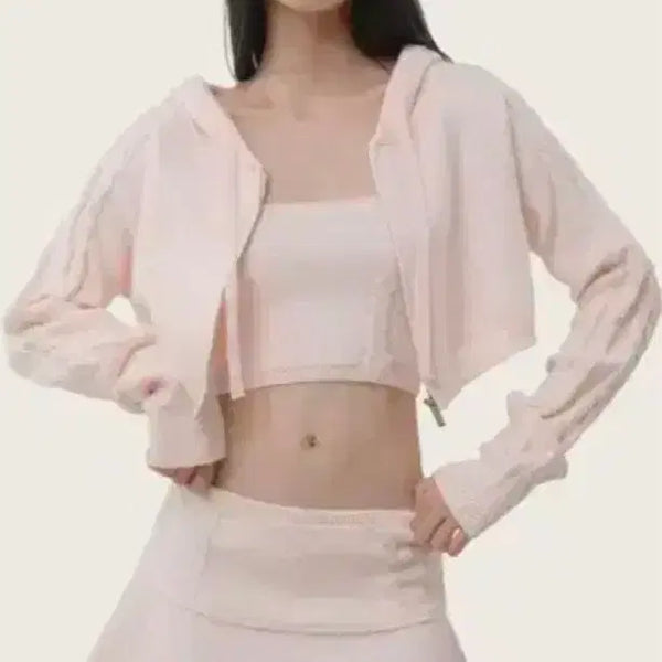 [BUNJANG] Kleesier Chou Chou Hooded Zip-Up Pink / [새상품] Kleesier 클리시어 츄츄 후드 집업