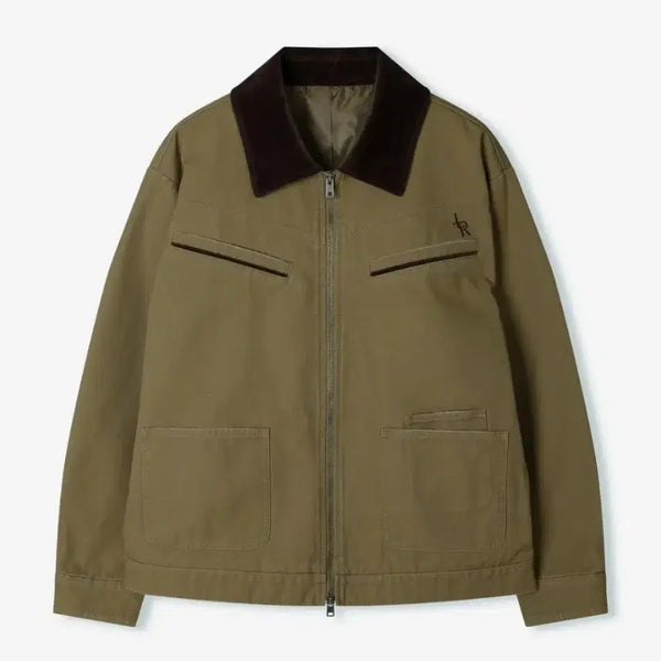 [BUNJANG] Ledery Damage Line Work Jacket (Beige) / 레더리 데미지 라인 워크 자켓 (베이지)