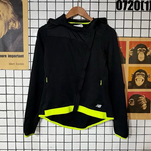 [BUNJANG] New Balance Hoodie Zip-Up Jacket Black Neon Detail M / 뉴발란스 후드 집업 자켓 블랙 형광 포인트 M