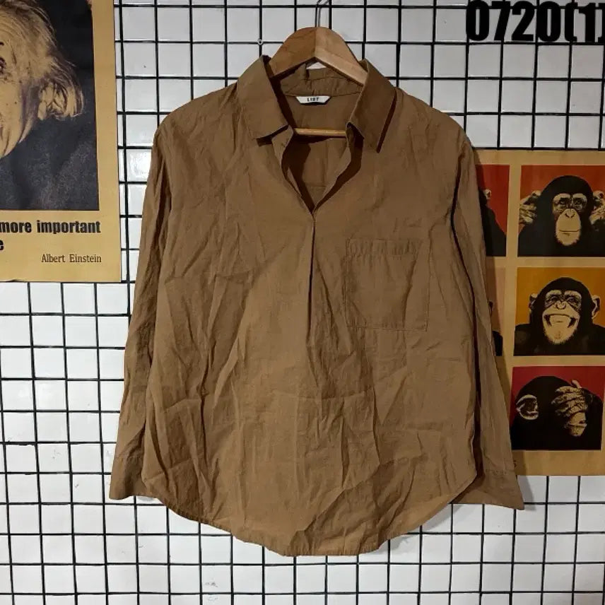 [BUNJANG] LIST Brown Shirt Size S / LIST 셔츠 브라운 S