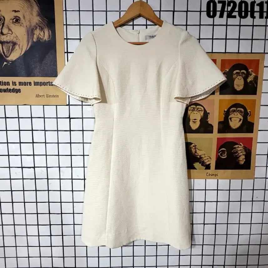 [BUNJANG] ZOOC Cream Flare Sleeve Mini Dress - Size S / ZOOC 크림색 플레어 소매 미니 원피스 S