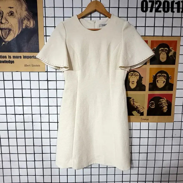 [BUNJANG] ZOOC Cream Flare Sleeve Mini Dress - Size S / ZOOC 크림색 플레어 소매 미니 원피스 S