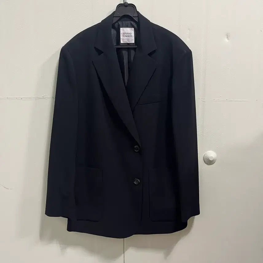 [BUNJANG] 23ss Studio Tomboy Black Oversized Jacket Size 80 / 23ss 스튜디오 톰보이의 블랙 오버핏 자켓 80
