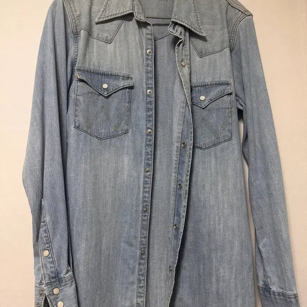 [BUNJANG] Wrangler Western Denim Shirt / 랭글러 웨스턴 데님 셔츠