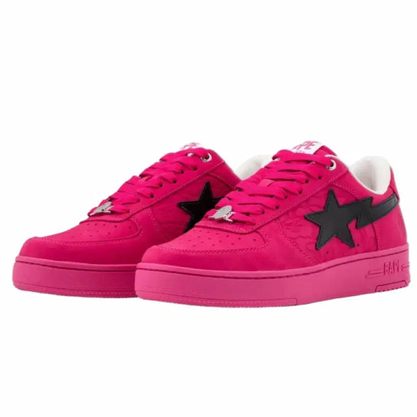 [BUNJANG] BAPE APE STA Low 4 Hot Pink Suede Sneakers / 베이프 에이프 스타 로우4 핫핑크 핑크 분홍 스니커즈 에어포스 스웨이드