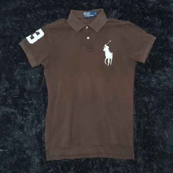 [BUNJANG] Polo Ralph Lauren Big Pony Brown Short Sleeve Polo Shirt S / 폴로 랄프로렌 빅포니 브라운 반팔 카라티 S