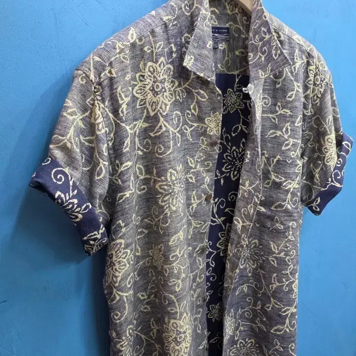[BUNJANG] 2000s Uniqlo Archive Linen Blend Floral Shirt / 2000s 올드 재팬 유니클로 아카이브 린넨셔츠