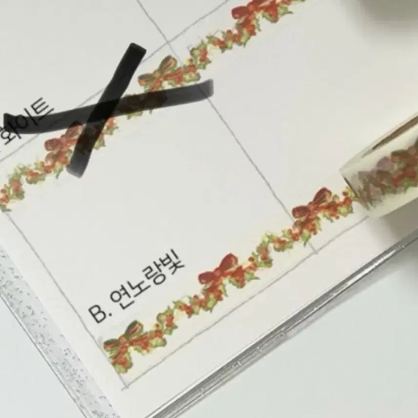 [BUNJANG] Soso Run Christmas Ribbon Washi Tape / 소소로운 크리스마스리본 마테