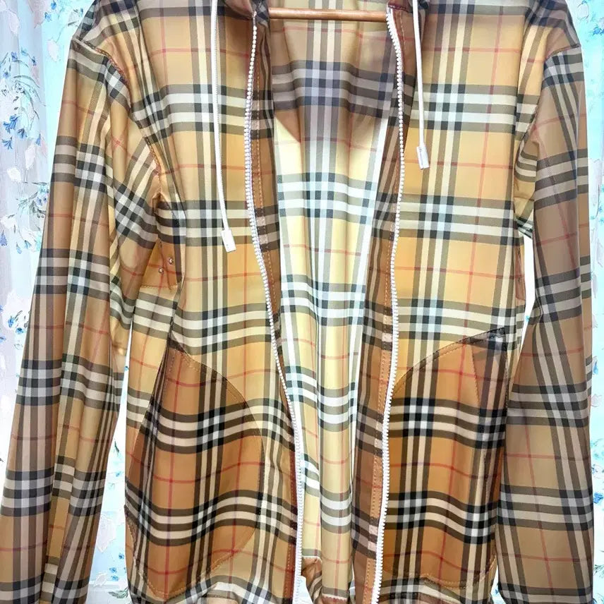 [BUNJANG] Burberry Check Raincoat Jacket Women's Size 55 / [정품]버버리 체크 우비 자켓 여성 55