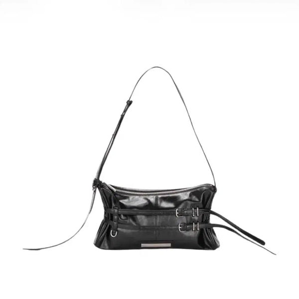 [BUNJANG] Matin Kim Double Belted Strap Mini Bag Shoulder Bag Black / 마뗑킴 더블벨티드 스트랩 미니백 숄더백 블랙
