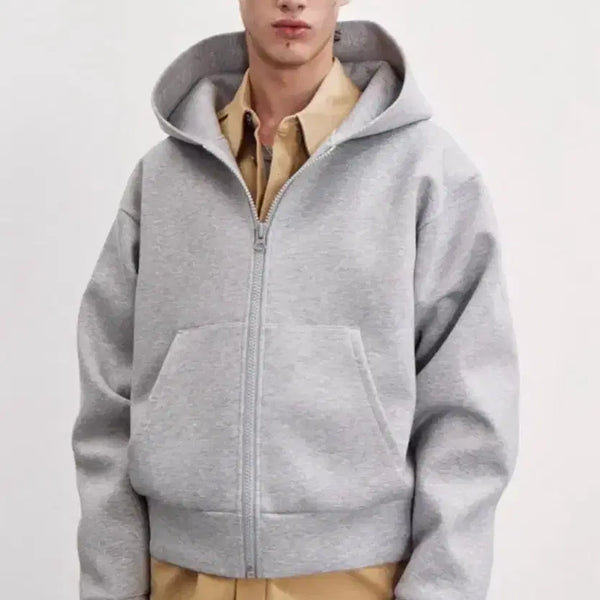 [BUNJANG] Recto Neoprene Hooded Zip-Up Jacket / 렉토 네오프렌 후드집업