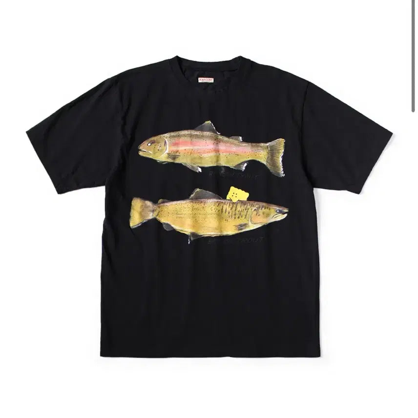 [BUNJANG] Kapital Trout Pakishi Rainbow YPT T-Shirt Black L / 캐피탈 트라우트 패키쉬 레인보우 YPT 티셔츠 블랙 L