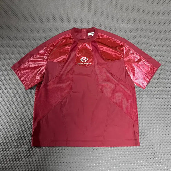 [BUNJANG] Nontype Mesh Paneled Structure T-shirt Red M / 논타입 매쉬 패널드 스트럭쳐 티셔츠 레드 M