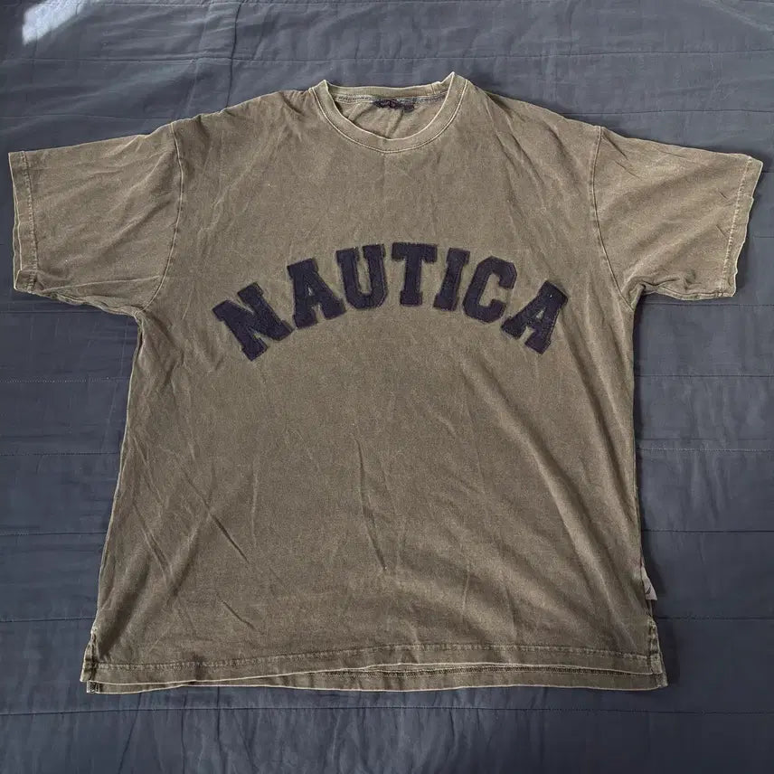 [BUNJANG] Nautica Japan Pigment Half-Sleeve T-Shirt Charcoal L / 노티카재팬 반팔티 피그먼트 차콜 L
