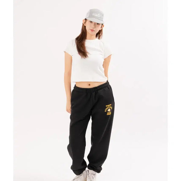 [BUNJANG] Big Wave Stretching Penguin Sweatpants (Sport Black, M) / 빅웨이브 스트레칭 펭귄 스웻팬츠 (스포츠 블랙 / 남여공용 M)