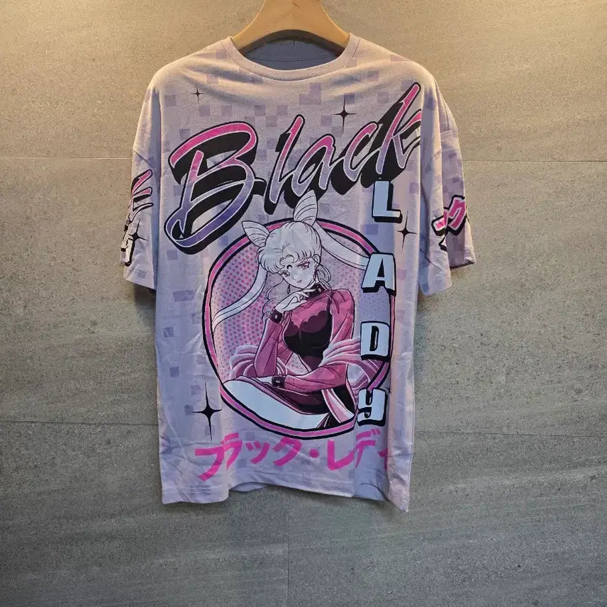 [BUNJANG] Sailor Moon Black Lady Short Sleeve T-Shirt / 세일러문 블랙레이디 반팔티.