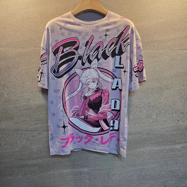 [BUNJANG] Sailor Moon Black Lady Short Sleeve T-Shirt / 세일러문 블랙레이디 반팔티.