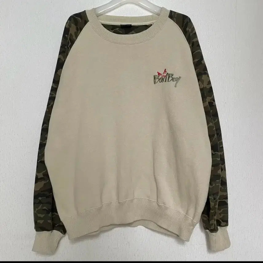 [BUNJANG] Bad Boy Camo Pattern Old School Vintage Sweatshirt / 배드보이 맨투맨 카모패턴 올드스쿨 빈티지