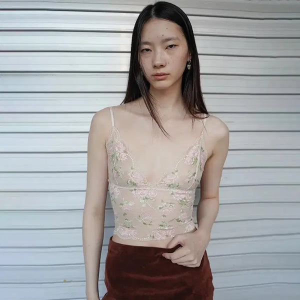 [BUNJANG] NUANU Rose Camisole Apricot / 누아누 Rose Camisole_Apricot