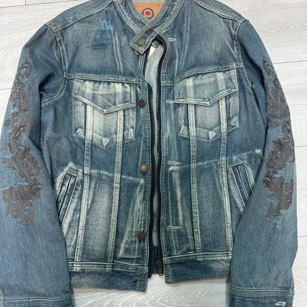[BUNJANG] a.n.b Embroidered Denim Jacket / a.n.b 자수 데님자켓