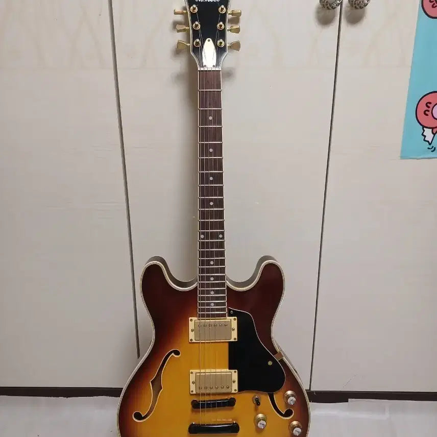 [BUNJANG] Marvel Semi-Hollow Electric Guitar (Tobacco Sunburst) / 마블 세미할로우 일렉기타