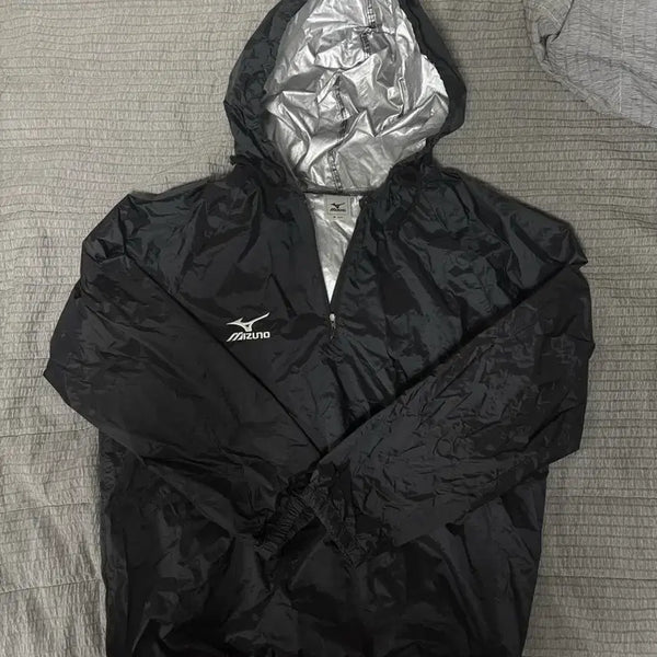 [BUNJANG] Mizuno Half Zip Hoodie Windbreaker / 미즈노 반집업 후드 바람막이