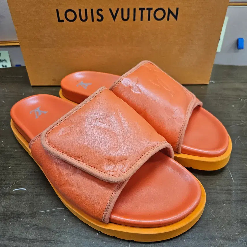 [BUNJANG] Louis Vuitton LV Miami Mule Slippers Orange / 9(280) 루이비통 LV 마이애미 뮬 슬리퍼 오렌지