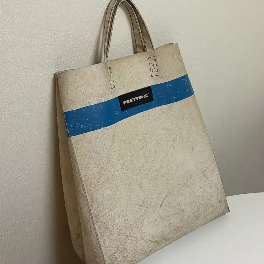 [BUNJANG] Freitag Miami Blue Stripe Tote Bag / 프라이탁 마이애미 토트백