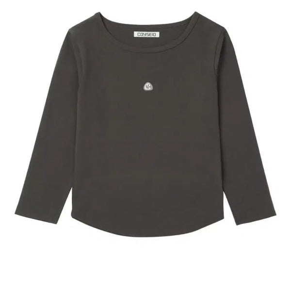 [BUNJANG] COYSEIO Symbol Capri Long Sleeves Dark Brown / 코이세이오 심볼 카프리 롱슬리브 다크 브라운