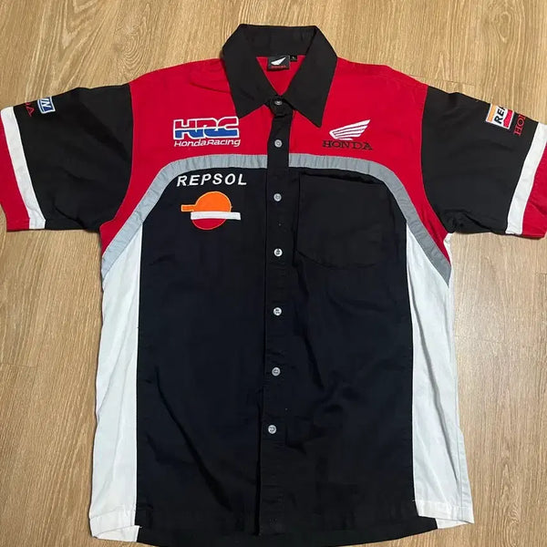 [BUNJANG] Honda Repsol Racing Short Sleeve Shirt / 혼다 렙솔 레이싱 반팔셔츠 [빈티지 데일리 바이크]