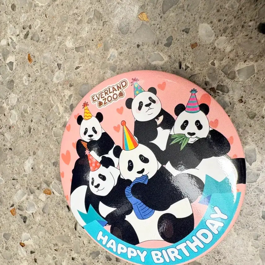 [BUNJANG] Everland Fu Bao Birthday Commemorative Can Badge / 에버랜드 푸바오 생일 기념 캔뱃지