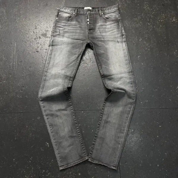 [BUNJANG] Undermycar Legion 03 Washed Grey Denim Pants / 3사이즈 언더마이카 리전 03 워시드 그레이 데님팬츠