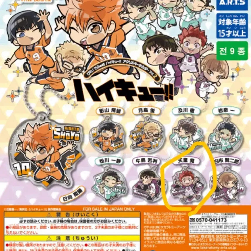 [BUNJANG] Haikyuu!! Chassak Deformed Keychain Vol. 2 Gacha Tendo Satori / (판매/교환) 하이큐 찰싹 데포르메 키홀더 vol.2 가챠 텐도 사토리