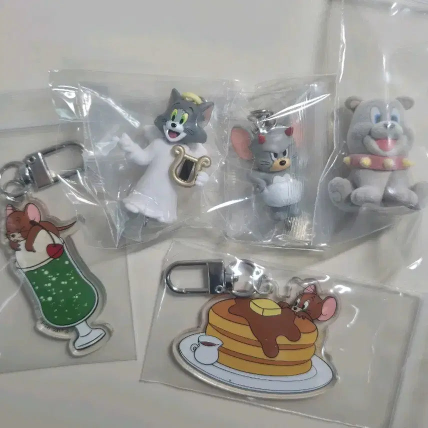 [BUNJANG] Tom and Jerry Angel & Devil Keyring and Figures Bundle Set / 급처) 톰과제리 천사와악마 키링 등 피규어 일괄