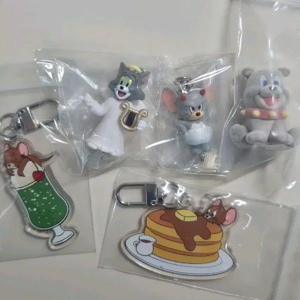 [BUNJANG] Tom and Jerry Angel & Devil Keyring and Figures Bundle Set / 급처) 톰과제리 천사와악마 키링 등 피규어 일괄