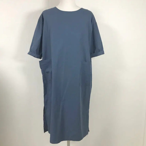 [BUNJANG] Hoho Store Navy Pocket Short-Sleeve Dress (Size F) / 여성 네이비포켓반팔원피스F호호상점