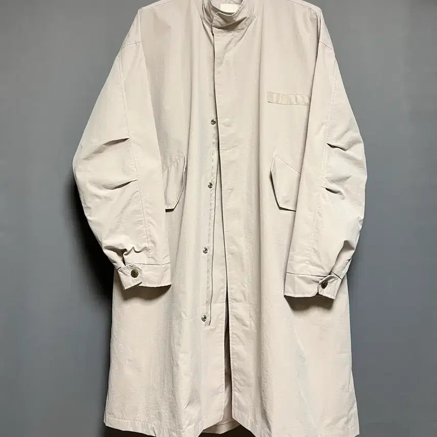 [BUNJANG] Trendclofit Fishtail Field Jacket (Light Beige, Size F) / 트렌클로핏 피쉬테일 야상 자켓