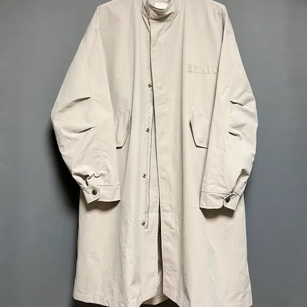 [BUNJANG] Trendclofit Fishtail Field Jacket (Light Beige, Size F) / 트렌클로핏 피쉬테일 야상 자켓