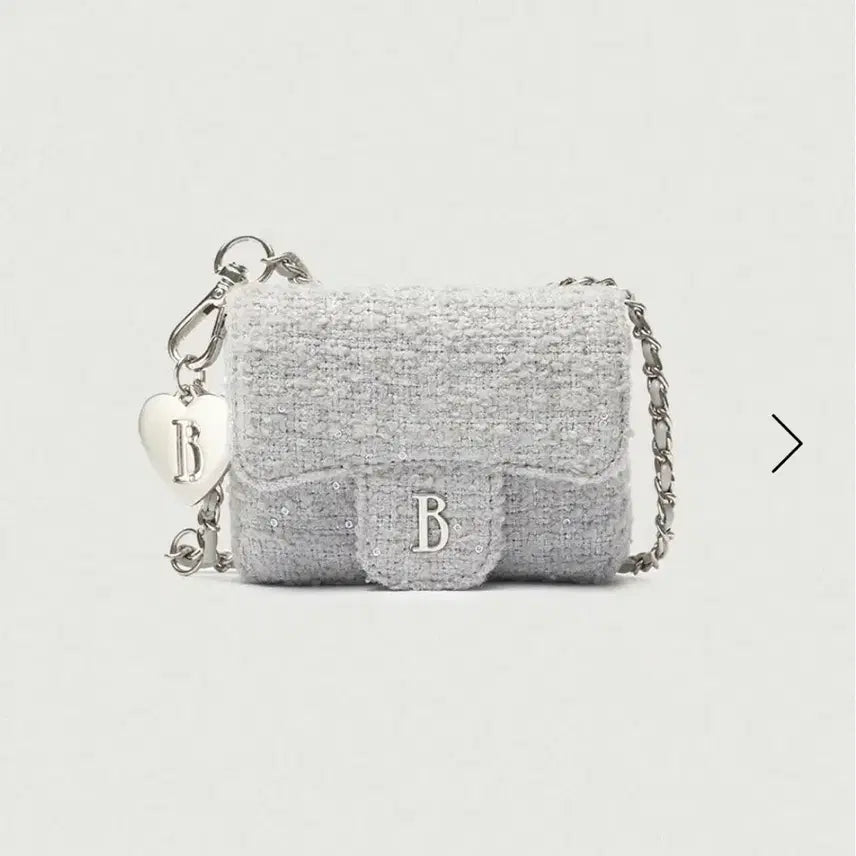 [BUNJANG] Thebarnet Tweed Chain Belt Mini Bag - Mint / 더바넷 Tweed Chain Belt Mini Bag_Mint